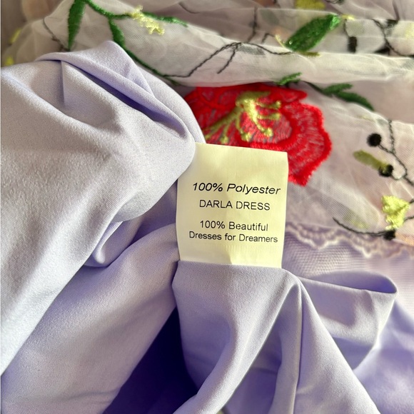 NWT JessaKae Darla Floral Embroidered Tulle Lace Trim Dress | Size 4X - Picture 11 of 12